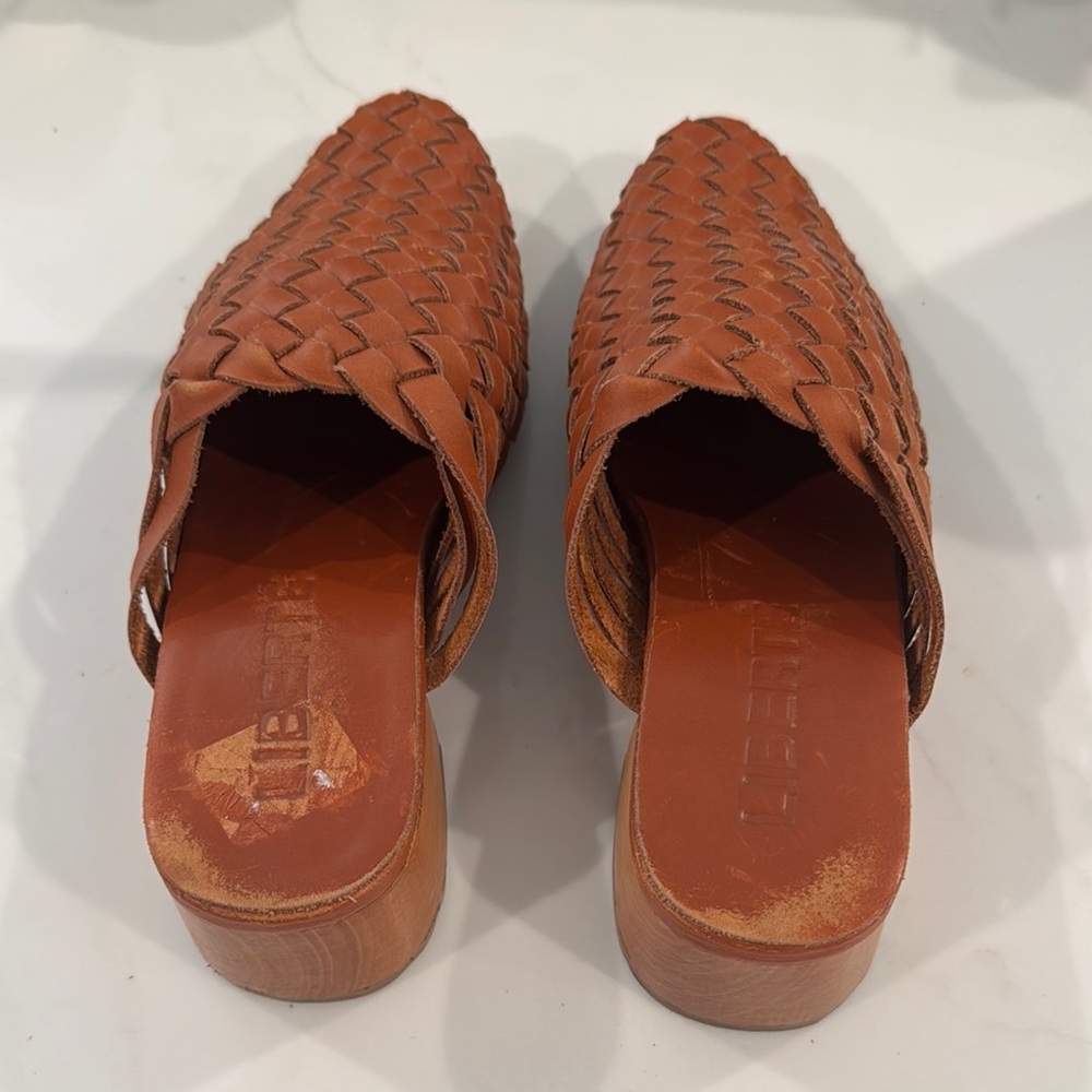 Liberte Brown Woven Leather Mules - Picture 5 of 6